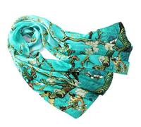 prettystern - 100% las mujeres de seda de la bufanda obra pintura de Van Gogh Art Print - Almendro con flores P309