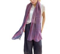 Prettystern bufanda de las mujer pasarela Desfile de moda Tafetán de seda 100% Vestido de noche negro burdeos