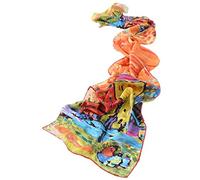 Prettystern P039-160cm Arte de la pintura de seda de la bufanda de seda de la impresión - Wassily Kandinsky - Case a Monaco …