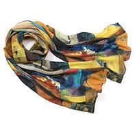 Prettystern P814 160 cm Bufanda de seda ilustraciones pintor Wassily Kandinsky Rayas circulos P967