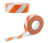 Pretwad 2 rollos de cinta de bloqueo de carreteras naranja y plata, 2,5 cm x 45 m, cinta de señalización de rutas de caza, impermeable, reflectante, cinta de marcado de árboles, cinta de advertencia