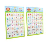 PRETYZOOM 1 Juego Alfabeto Inglés - Póster Educativo - Pegatinas Educativas Cartel o Alfabeto o De Autoadhesión Cartel De Enseñanza En El Aula Suspensión Del 2 Hojas