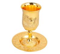 PRETYZOOM 1 Juego De Copas De Oración Para Pascua Copa De Kiddush Plateada Copa De Metal Para Kidush Copa Sagrada De Escritorio Copa De Vino Para Festival Opción De Regalo De Shabat
