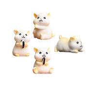 PRETYZOOM 1 Juego Figuras De Hamster Adornos De Animales para Decoración De Y Micro Paisaje Accesorios Fotográficos De Diseño Único Y Seguro 4 Piezas