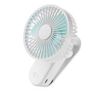 PRETYZOOM 1 Juego Ventilador Portátil Recargable Mano y Escritorio Clip de Velocidades Ajustables Hogar Oficina y Actividades
