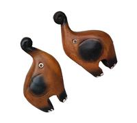 PRETYZOOM 1 Par Estatuillas De Elefantes Artesanales Elefante Elephant Lámpara De Elefante Figuritas De Olla De Coche De Adornos Sembradora De Elefantes Brown De Madera