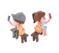 PRETYZOOM 1 Par Figurar Adornos De Muñecas Decoración De Escultura De Decoración De Dormitorio Romántico Estatua De Romántica Par De Estatuas De Polivinilo