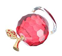PRETYZOOM 1 Pc Adorno De Manzana De Cristal Hogar Navidad Figuras Navideñas Mini Juguetes De Manzana Señal De Neón Guirnalda Decoración Falso Adorno De UVA Rojo Cristal