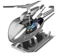 PRETYZOOM 1 Pieza Adorno Aromático Solar para Coche Helicóptero de Aleación con Función de Almacenamiento de Energía Decoración para Tablero de Automóvil Plata