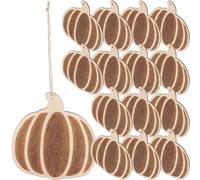 PRETYZOOM 10 Piezas Adornos de Madera Forma de Calabaza para Bricolaje, Piezas Decorativas Pequeñas y Delicadas, Colgantes de Madera para DIY en Aniversarios y Día del Bricolaje