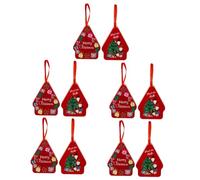 PRETYZOOM 10 Piezas Caja De Lata Navideña Latas Para Hornear De Vacaciones Tarro De Galletas De Papá Noel Dulce Adorno De Bola De Navidad Adorno De Navidad Favor De Navidad Planchar