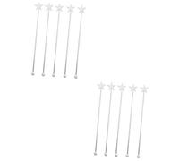 PRETYZOOM 10 Piezas Palo de decoración de artículos de Bar palitos para Cafe Cuchara para café cafetera Bar agitador de Cafe Palillos de Metal agitador de café Reutilizable