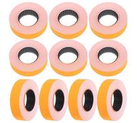 PRETYZOOM 10 Rollos de Papel Adhesivo Naranja para Etiquetadora Modelo 6600, 500 Etiquetas por Rollo, Pegatinas de Venta Resistentes y Recambios para Marcadores de Precios en Supermercados