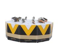 PRETYZOOM 10 Unidades Caja de Obsequio Triangular y Estructura Plegable para Graduación de Papel Diseño de Gorro, Soporte Estable Adecuado para Pasteles y Dulces en Fiestas