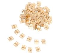PRETYZOOM 100 Bisagras Pequeñas de Cobre para Manualidades Silenciosa y Resistencia al Desgaste, Ideales para Muebles de Casas de Muñecas y Joyeros