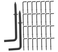 PRETYZOOM 100 Ganchos Autorroscantes en Forma de L 1-1/2 Negros, Ganchos de Pared Metálicos en Ángulo Recto para Colgar Cuadros y Pósteres, Adecuado para Montaje en Madera y