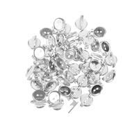 PRETYZOOM 100 piezas Bases para Broches de Pecho con Bandejas Redondas de Accesorios de Broches de Resistentes para Manualidades y Decoración Personalizable