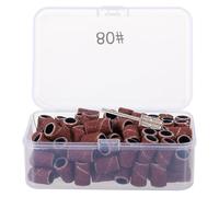 PRETYZOOM 100 Piezas de Tambores de Lijado para Uñas de Resina Marrón, Suavizado y Pulido para Manicura y Nail Art Profesional