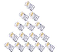 PRETYZOOM 100piezas Conector Cata Enchufe de Modular con Chip Chapado Resistente Doblez Compatible con Cable Ethernet Trenzado para Router y PC