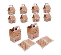 PRETYZOOM 10piezas Caja de Dulces de Casa de Jengibre para Casitas de Jengibre Navideñas Cajas para Decoraciones Navideñas para Compartir Golosinas Familia Fiestas