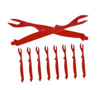 PRETYZOOM 10piezas Tenedores De Cangrejo De Plástico para Utensilios para Comer Diseño y Práctico para y Casa