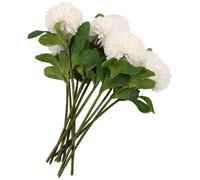 PRETYZOOM 12 Bolas de Flores de Crisantemo Artificial Blanco Tallos de Plástico para Decoración Versátil y Centro de Mesa de Boda Otoño