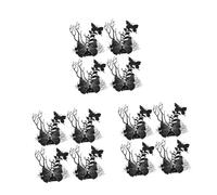 PRETYZOOM 12 Piezas tocado de halloween clips de cabello punk accesorios para el cabello web de araña pinzas de cocodrilo araña tocados de esqueleto de halloween tela Negro