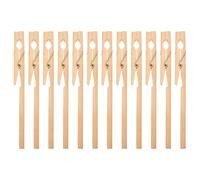 PRETYZOOM 12 Pinzas para Tubos de Ensayo de Madera Marrón, Abrazaderas de Fijación Creativas y Duraderas para Laboratorios y Escuelas, Pack de 12 Unidades