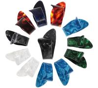 PRETYZOOM 12 Púas de Guitarra Eléctrica y Acústica de Material Séluloide Colores Variados Estilo Pulgar E Índice Kit de Accesorios para Guitarristas Principiantes y Profesionales