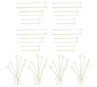 PRETYZOOM 1200 Alfileres de Ojo de Metal Mini 3-5 CM Alfileres Abiertos para Fabricación de Joyas DIY Colores Dorado y Plateado Accesorios para Collares Pulseras y Pendientes Ideales