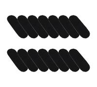 PRETYZOOM 14 Piezas Filtro para Ventilador de Techo Ovalado Negro de Algodón de Fibra de Carbono Natural Función de Captura de Polvo Fino para Hogar y Tienda