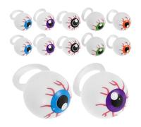 PRETYZOOM 15piezas Anillos de Ojo Complicado para Halloween Accesorios Divertidos para Fiestas Broma Dedos Decoración para Carnaval