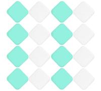 PRETYZOOM 16 Piezas Protectores de Pared para Manillas Almohadillas Adhesivas de Silicona Cuadradas Amortiguadores de Puertas y Absorbentes de Sonido para Hogar y Oficina