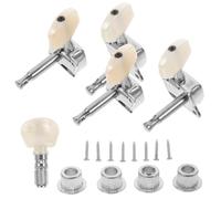 PRETYZOOM 1juego Clavijas de Afinación de Banjo Semiencerradas Plata de Accesorios Aplicables para Cuerdas Recambio Duradero y Fácil de Usar