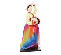 PRETYZOOM 1pieza Figurita Decorativa De Muñeca Traje Hanbok y Tambor Adorno Cultural para Hogar y Oficina De Turismo