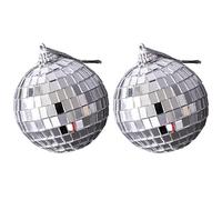 PRETYZOOM 2 Bolas de Espejo para Fotografía Accesorios Ornamentales de Acrílico Brillantes Y Fáciles de Limpiar