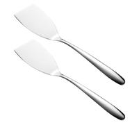 PRETYZOOM 2 Espátulas de Cocina de Acero Inoxidable Multiusos, Diseño Simple y Cómodo para Freír Carne y Preparar Alimentos, Pack de 2 Piezas Uso Prolongado