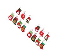 PRETYZOOM 2 Juegos Bolsa De De Calcetín Navideño Decoración De Fiesta De Navidad Medias De Navidad Cajas Colgantes Navideños Christmas Tree Pequeña Bolsa De Paño 7 Uds * 2