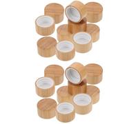 PRETYZOOM 2 Juegos Botella De Aceite Esencial Tapa De Bambú Tapas De Botellas De Rodillos Reemplazo De Tapas De Botellas Pequeñas Tapón De Botella De Aceite Tapas De Bambú Páginas 10 Uds * 2