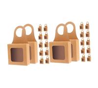 PRETYZOOM 2 Juegos Caja De De Botella De Vino Botella De Agua Matraz Giftcrad Cajas Petacas De Alcohol Estuche Retro Para Cajas De Botellas De Vino Papel 12 Piezas * 2