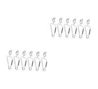 PRETYZOOM 2 Juegos Clip De Comida De Caracola Cuchara Escaldado Bloquear Tornero Guantes De Freidora Artículo Cocinando Pala Diente Revestimientos Silver Acero Inoxidable 6 Piezas * 2