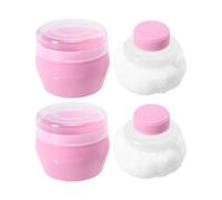 PRETYZOOM 2 Juegos de Borlas de Polvo de Felpa para Bebés y Niños, Fáciles de Usar Operación Manual, Color Rosa, Forma Redonda, Ideales para Cuidado Diario y Regalos para Baby Shower