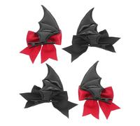 PRETYZOOM 2 pares Pinzas para Cabello Halloween con Lazo y Alas de Murciélago Accesorios Demoníacos para Cosplay y Fiestas Temáticas Clip Doble Seguro para Mujeres y Niñas