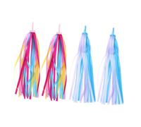 PRETYZOOM 2 Pares Serpentinas Coloridas para Manillar de Bici y Scooter Borlas Decorativas para Accesorios Creativos y Duraderos para Bicicletas Infantiles Color Aleatorio Color Aleatorio