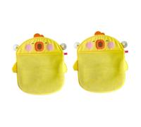 PRETYZOOM 2 Piezas Almacenamiento de Juguetes de baño Toys bebé artículos Juguetes de baño inflables para Piscina de Oso Bolsa de Almacenamiento para el hogar poliéster Yellow