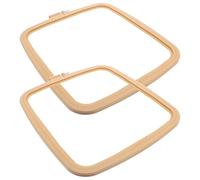 PRETYZOOM 2 piezas Aros Bordado Cuadrados de Plástico Abs Bastidor Ajustable para Bordar y Punto de Cruz para Manualidades y Costura