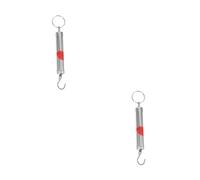 PRETYZOOM 2 Piezas Báscula Portátil Escala Portátil Percha Colgante Baño Bolsillo Marcar Primavera Báscula Para Equipaje De Viaje Balanza Mini Básculas Portátiles Acero Inoxidable Plata