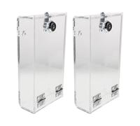 PRETYZOOM 2 Piezas Caja de Almacenamiento para Móviles con Cerradura Física y Estructura Acrílica Transparente para Aulas y Espacios Compartidos, Adecuado para Estudiantes y Padres