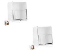 PRETYZOOM 2 Piezas Caja De Hisopos De Algodón Titular De La Almohadilla De Algodón Dispensador Dividido Torunda Bolas De Algodón Gigantes Cotonetes Reutilizable Largo El Plastico