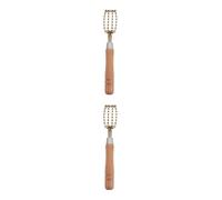 PRETYZOOM 2 Piezas cepilladora de Escamas de Pescado removedor de Piel Herramienta y Tirador Madera Mango de Madera removedor de Escamas de Pescado removedor de Escamas de mariscos latón